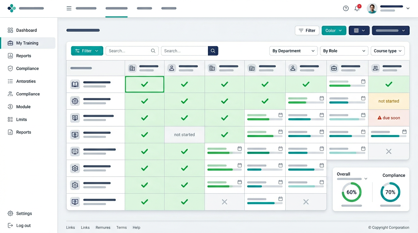 Illustration representing training and qualification tracking